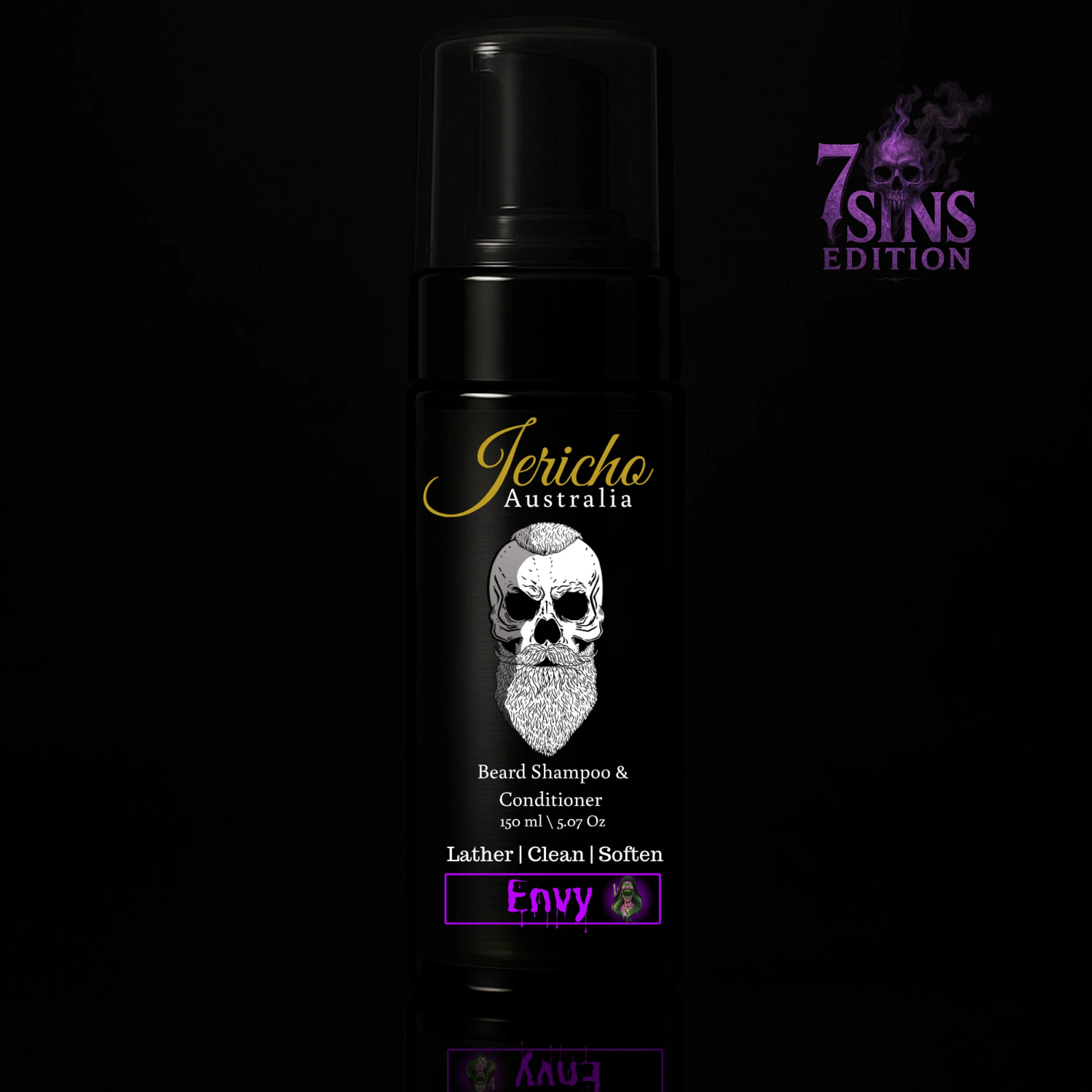 Jericho 2 in 1 Beard Shampoo & Conditioner 150ml Envy ( 7 Sins Edition)