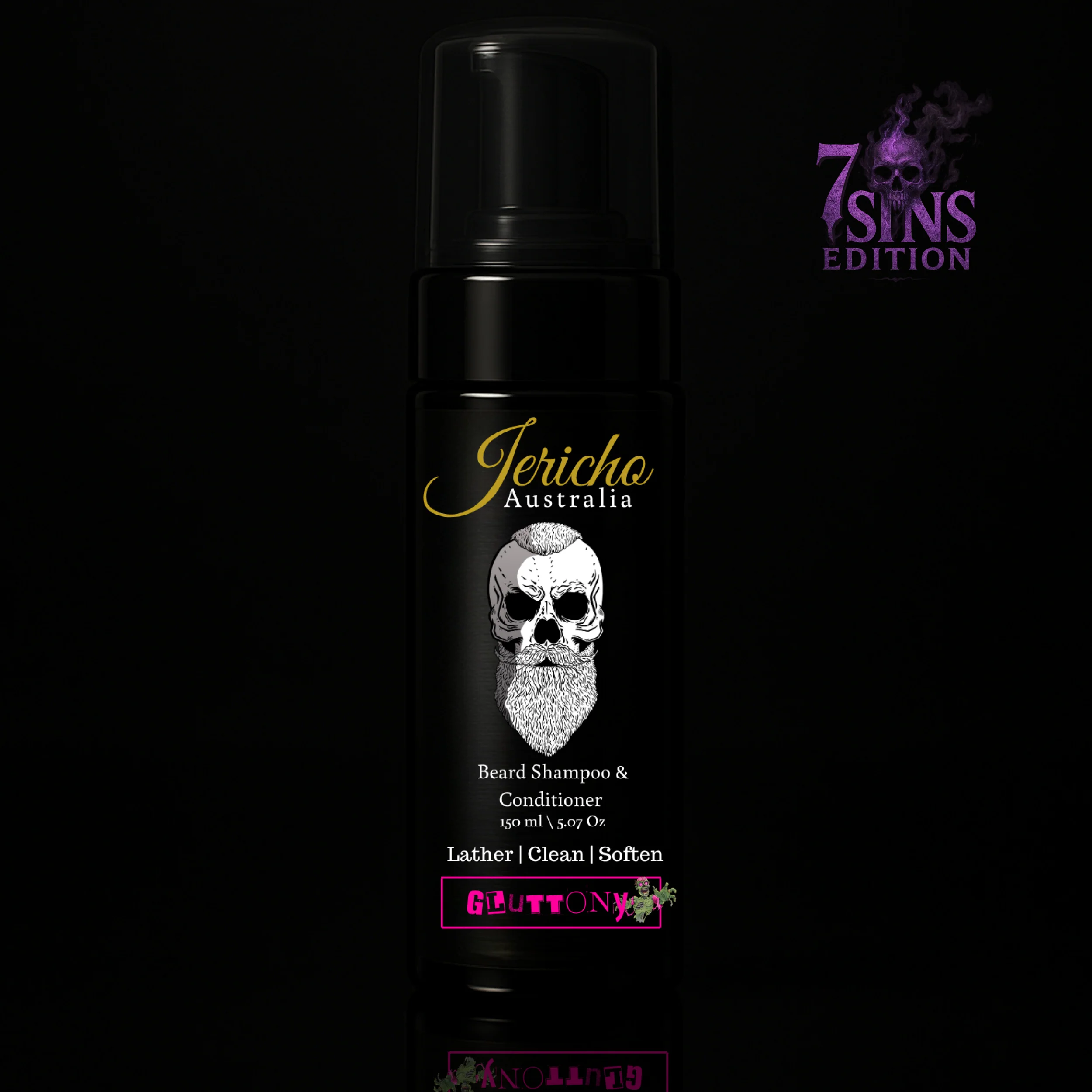Jericho 2 in 1 Beard Shampoo & Conditioner 150ml Gluttony ( 7 Sins Edition)